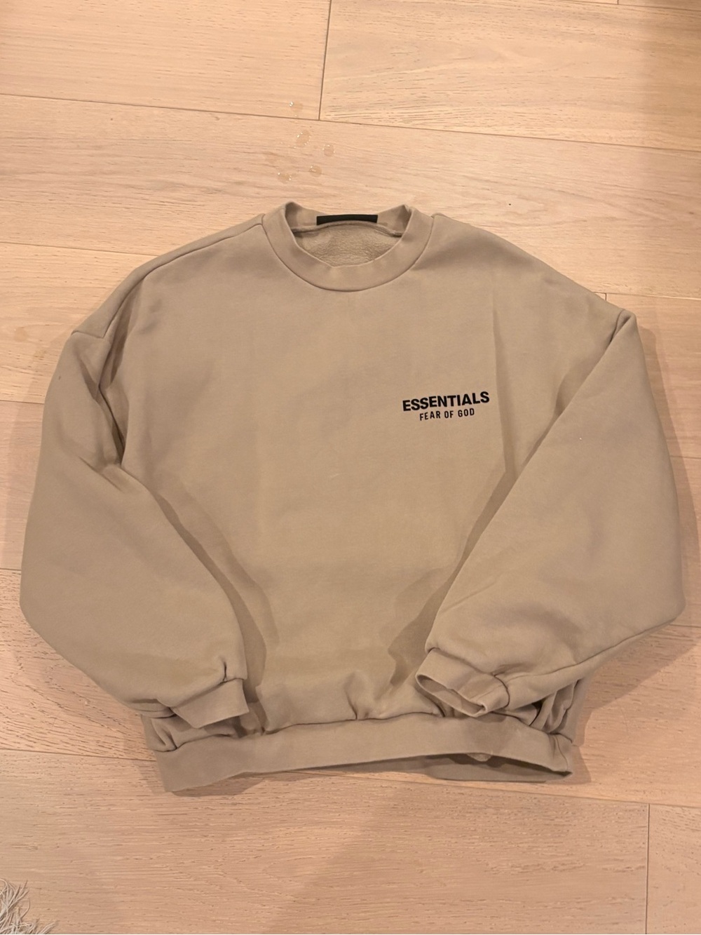 Essentials Beige Crewneck Sweatshirt
